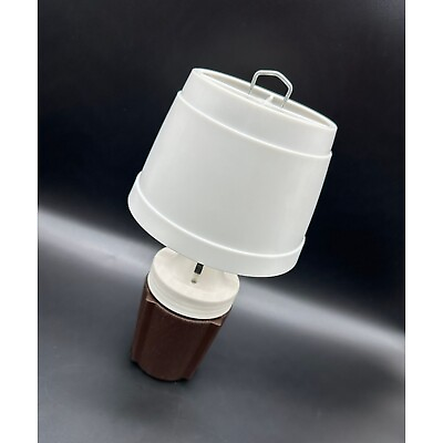 #ad Vintage Portable Lamp Camping Light Lantern 6V Battery Brown Plastic Outdoor