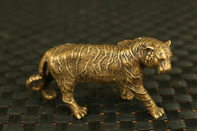 Chinese old bronze hand cast Tiger statue figure collectable ornament