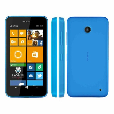 #ad Nokia Lumia 635 Blue Windows Quad Core 4G LTE 8GB Cricket ONLY Smartphone