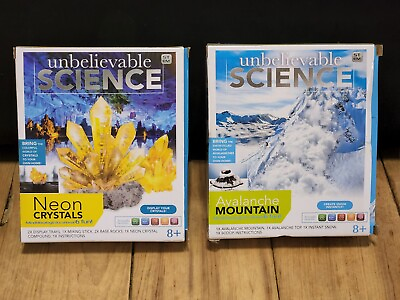 Unbelievable Science Kits Neon Crystals amp; Avalanche Mountain. STEM Experiments