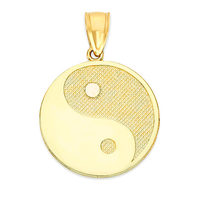 #ad Solid Gold Yin Yang Pendant in 10 or 14k Taoism Pendant Spiritual Jewelry
