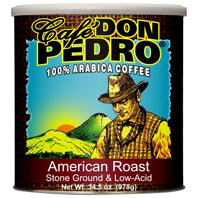 #ad Cafe Don Pedro American Roast Low Acid Coffee Large Can