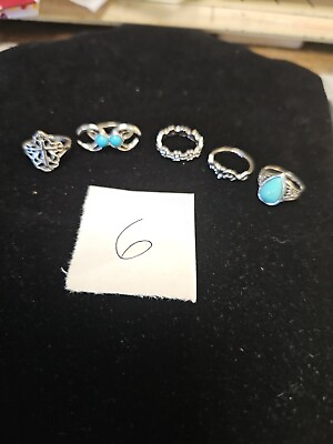 #ad Costume jewelry Western Rings Lot Of 5