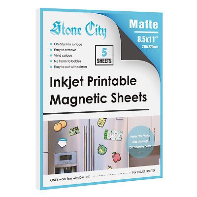 Printable Magnet Sheets Magnetic Photo Paper 8.5x11 Matte Inkjet Laser Cricut