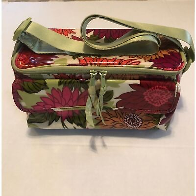 #ad Vera Bradley Mini Cooler Lunchbox Tote Hello Dahlia Floral Coated Vinyl