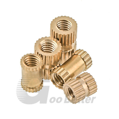 #ad M2 M2.5 M3 Brass Injection Knurled Nuts Thread Insert Embedded Nuts Metric