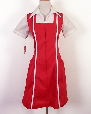 #ad #ad vintage 60s 70s NWT NOS deadstock Bob Evans Bobbies Uniform Work Dress Flo 5 6