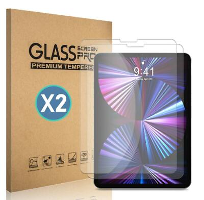 2 Pack For iPad Air 4 2020 10.9#x27;#x27; 4th Gen HD Tempered Glass Screen Protector