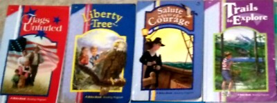 A Beka 4th Grade Readers Lot of 4 Previous Edition GOOD Free Shipping