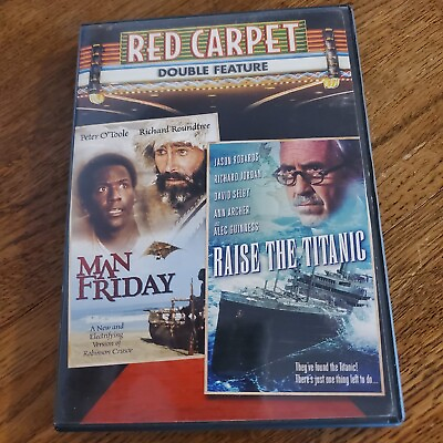 Red Carpet Double Feature DVD Man Friday Raise the Titanic Movie Peter O#x27;Toole
