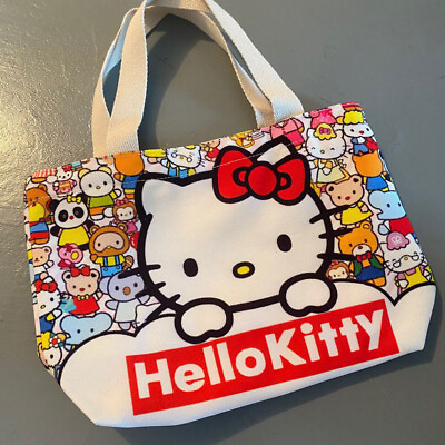 Cute Women Girl#x27;s Hello Kitty Handbag Tote Canvas Should Shopping Storage Bag