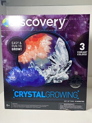 Discovery Kids Crystal Growing Set Science Experiment Kit Educational Learn Gift