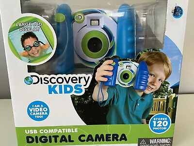 Discovery Kids Digital Camera Video USB Compatible Blue Green 120 Photos 3 NIB