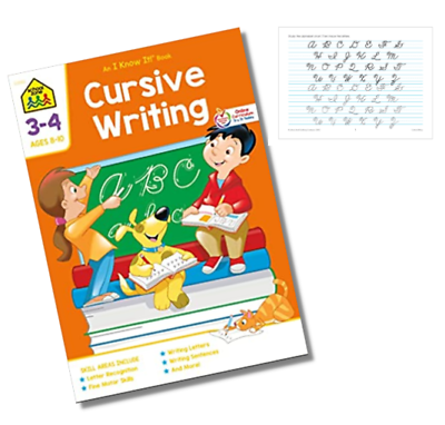 Cursive Writing Workbook Practice Handwriting 32 Pages 3rd Grade 4th Grade