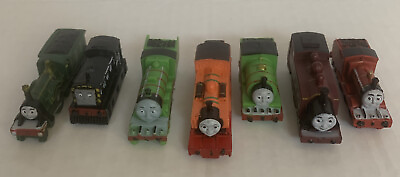 Lot of 7 Thomas the Tank Engine amp; Friends Mini Hard Plastic Train Character Toys