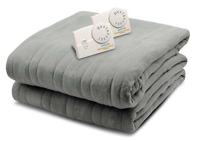 #ad Comfort Knit Fleece Heated Electric Blanket 10 Heat Settings Durable Queen Size