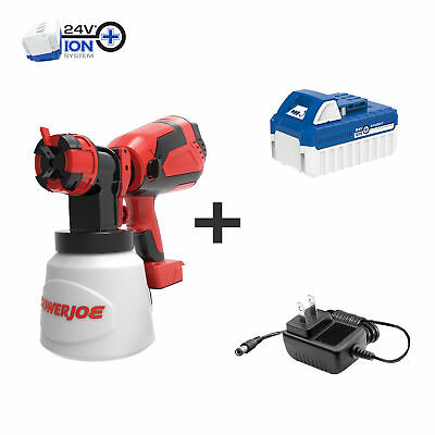 #ad Sun Joe 24V PS1 24 Volt iON Cordless HVLP Handheld Paint Sprayer Kit