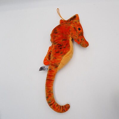 Aurora World Seahorse Plush Stuffed Animal Orange Green Ocean Sea Toy 13quot;