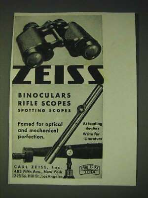 1937 zeiss Binoculars rifle scopes and spotting scopes Ad