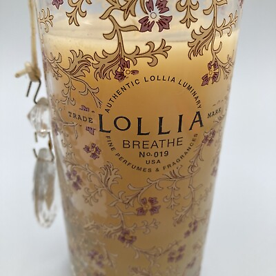 #ad #ad Lollia Authentic Lollia Luminary Candle w Cut Glass Crystal Breathe No.19 USA