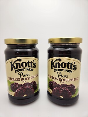 #ad Knotts Berry Farm Seedless Boysenberry Jam 16oz Jar Pack of 2 DISCONTINUED