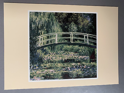 #ad Vintage Claude Monet White Water Lilies Painting Postcard Unposted Art Artist