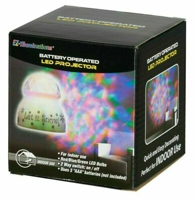 #ad Holiday Time LED B O Kaleidoscope Tabletop Projector Multi Color LED Bulbs
