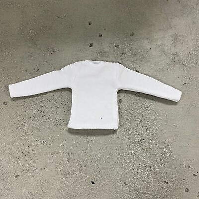 #ad MO LT WH: 1 12 White long sleeve shirt for 6quot; Slim action figure body