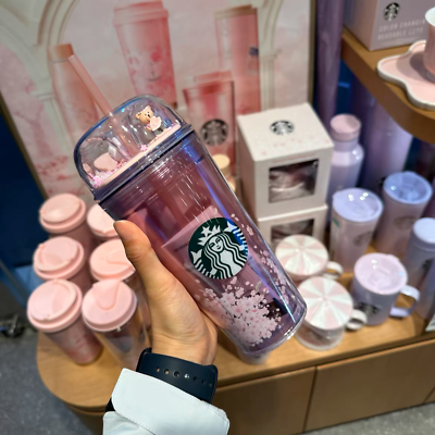 #ad Starbucks Korea MD 2023 Spring Cherry Blossom Jello Romantic Cold Cup 473ml