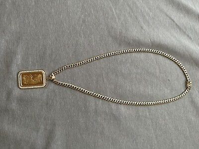 #ad gold chain and pendant