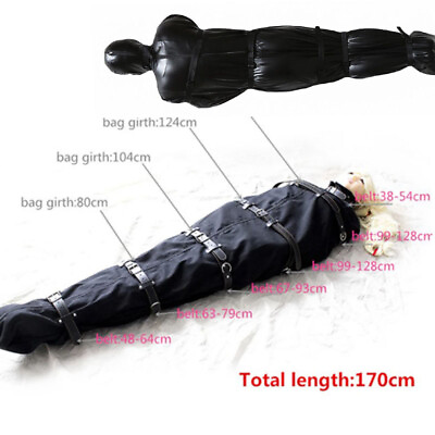 #ad Bondage Mummy Full Body Bag Sleeping Bag Sack Arm Binder Straitjacket BDSM