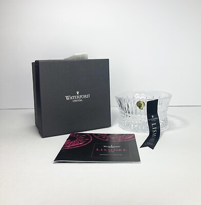 Waterford LISMORE Diamond New Crystal Wine Champagne Coaster 5” Signed w Box