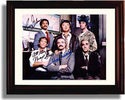 Framed Barney Miller Autograph Promo Print Cast Signed