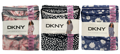 #ad NEW DKNY Women#x27;s Sleep Joggers w Eye Mask Lounge Sets Variety #16