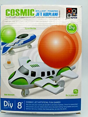 STEM DIY Balloon Airplane Cosmic Powered Jet Toy Educational Science Model US