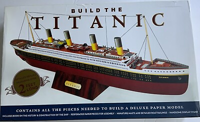 #ad BUILD THE TITANIC Paper Model Kit 24 inches Long 2014 NOS