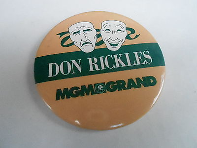 VINTAGE 3quot; PROMO PINBACK BUTTON #98 054 DON RICKLES MGM GRAND SHOW