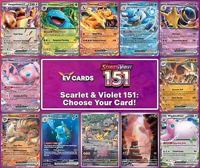 #ad Pokemon Scarlet amp; Violet 151: Choose Your Card All Cards Available NM