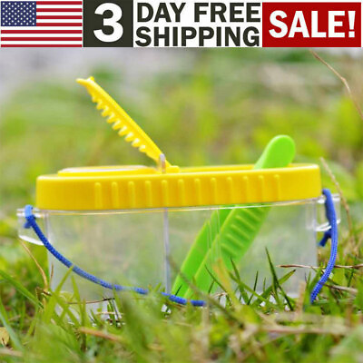 #ad 1Pcs Bug Observe Box Jar Holder Container Insect Viewer Magnifying Childs Toy