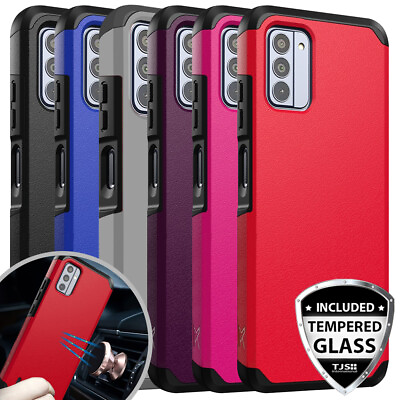 For Nokia G310 5G Phone Case Mount Friendly Rubber Hard Cover Tempered Glass