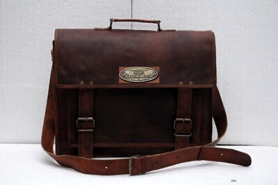 Real Vintage Leather Messenger Crossbody Handmade Shoulder Bag Gift For Women#x27;s