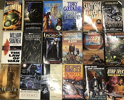 Lot of 10 RANDOM Science Fiction Sci Fi Books Paperback Ships FREE