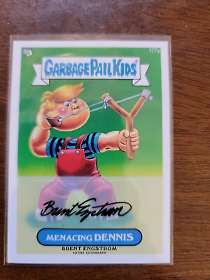 Autographed Garbage Pail Kids 177a Menacing Dennis 2013 series