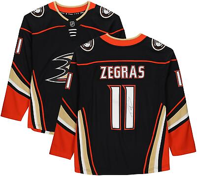 Trevor Zegras Anaheim Ducks Signed #11 Black Breakaway Jersey