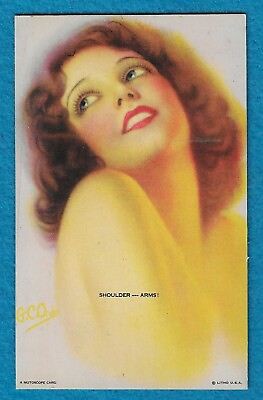 G. C. Orde Pinup Mutoscope Arcade Card 1940s SHOULDER ARMS Very Good Condition