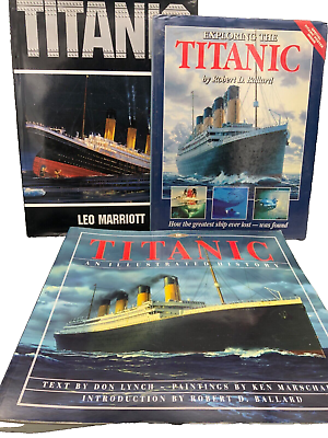 #ad Titanic Book Collection Lot of 3