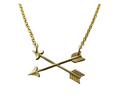 #ad Handmade Brass Arrows Necklace