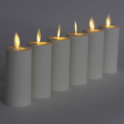 3quot; Luminara Flameless Battery Operated Votive Candles Ivory Candles Set of 2 4 6