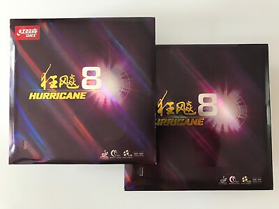 #ad 2 Pieces DHS Hurricane 8 Table Tennis Racket Rubber 2.15 mm Ping Pong Rubber