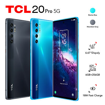 TCL 20 Pro 5G Unlocked Cell Phone Android 6GB 256GB 48MP Quad Camera Smart Phone